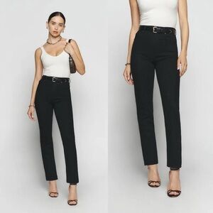NWT Reformation Liza Ultra High Rise Straight Jeans - Black - SOLD OUT COLOR